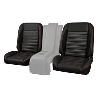 Brothers Trucks® - Sport Bucket Seats, Black with Blue Stitching
