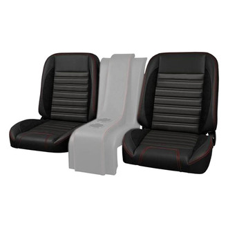 Brothers Trucks® - Sport Bucket Seats, Black with Red Stitching