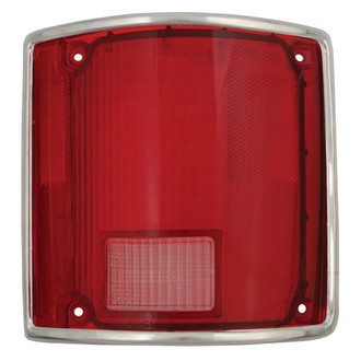 Brothers Trucks® TLC87FS-LH - Driver Side Chrome/Red Deluxe Tail Light