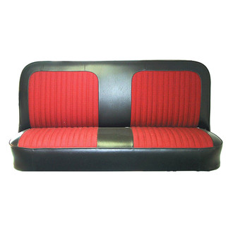 Brothers Trucks® - Custom Houndstooth Bench Seat Upholstery, Green Vinyl with Green Cloth