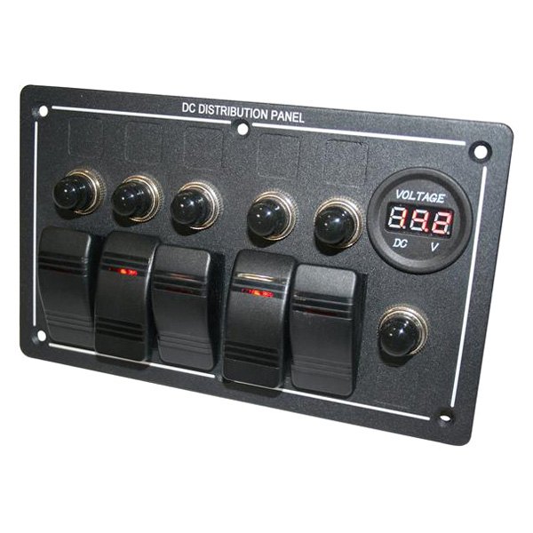 Bulldog Winch® - 5-Switch Panel with Lighted Breakers and Voltmeter