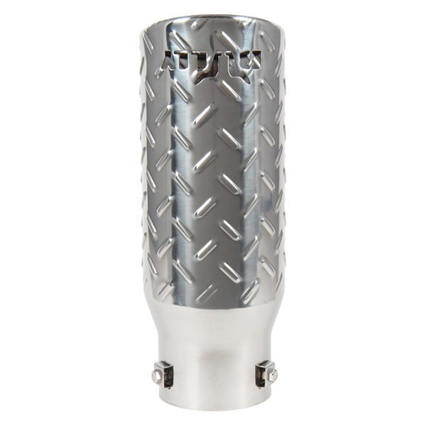 Bully® - Diamond Plate Style Round Laser Cut Polished Exhaust Tip
