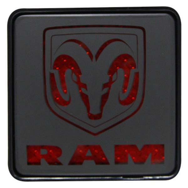 Bully® - Square Hitch Cover with Brake Light with Dodge Logo