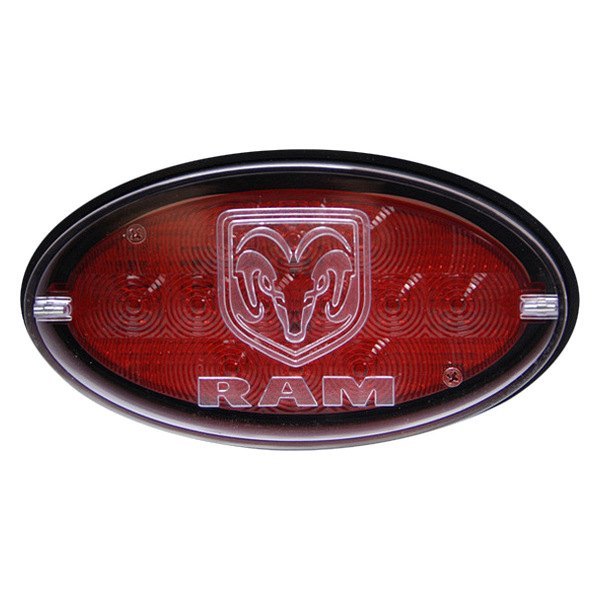 Bully® - Oval LED Hitch Cover with Brake Light Ram Logo