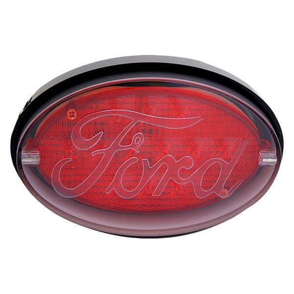 Bully® - Oval LED Hitch Cover with Brake Light Ford Logo