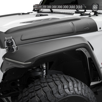Bushwacker® - Trail Armor™ OE Matte Black Hood Stone Guard and Front Corners Set