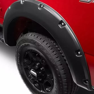Bushwacker® - Pocket Style™ Smooth Matte Black Rear Fender Flares
