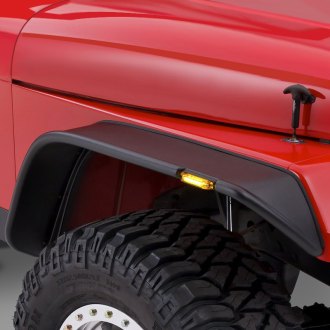 Bushwacker® - Jeep Wrangler 1987 Flat Style Matte Black Fender Flares