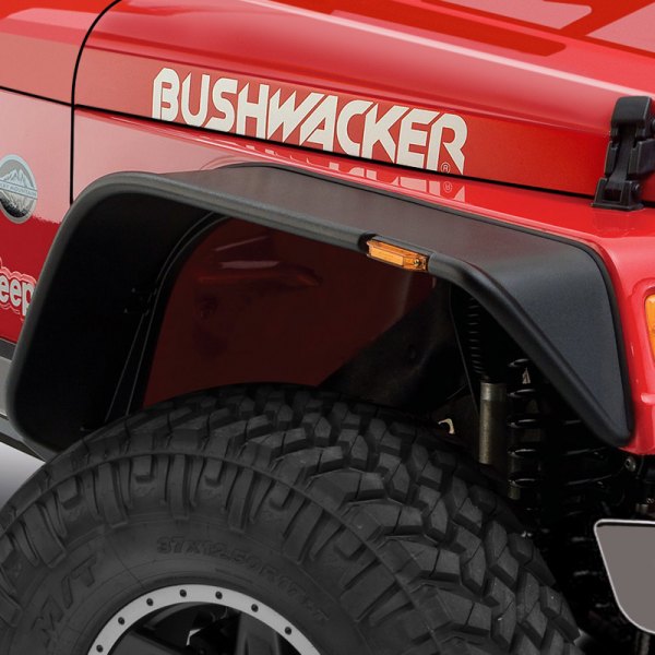  Bushwacker® - Flat Style Matte Black Front and Rear Fender Flares