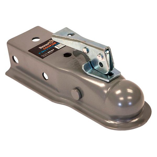 Buyers® - Steel with Grey Prime Finish Straight Tongue Coupler with 2-1/2" Straight Channel For 2" Hitch Ball (3500 lbs GTW / 300 lbs TW)