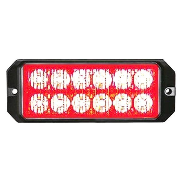 Buyers® - Red Rectangular LED Mini Strobe Light, 12-LED