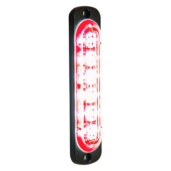 Buyers® - Red Rectangular Vertical Mount Led Thin Strobe Light