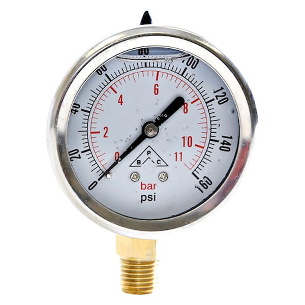 Buyers® - 2-1/2" Silicone Filled Pressure Gauge, 0-100 PSI