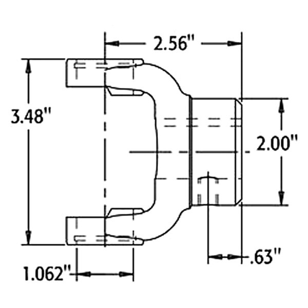 Buyers® - B1310 Series Hex Bore End Yoke