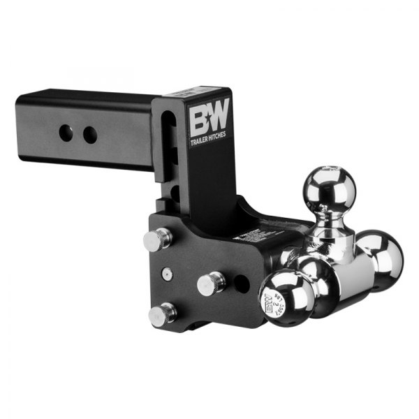 B&W Trailer Hitches® - Class 4 Black 1-7/8" / 2" / 2-5/16" Tow & Stow Adjustable Tri-Ball Mount for 2-1/2" Receivers