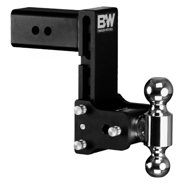 B&W Trailer Hitches® - Class 4 Black 2" / 2-5/16" Tow & Stow Adjustable Dual Ball Mount for 3" Receivers
