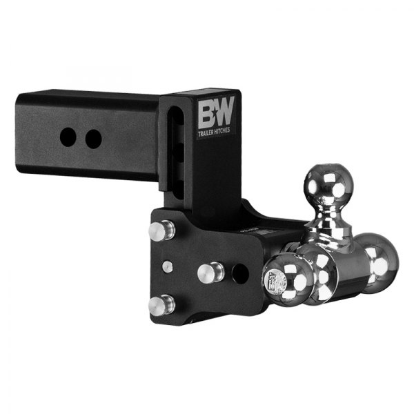 B&W Trailer Hitches® - Class 4 Black 1-7/8" / 2" / 2-5/16" Tow & Stow Adjustable Tri-Ball Mount for 3" Receivers