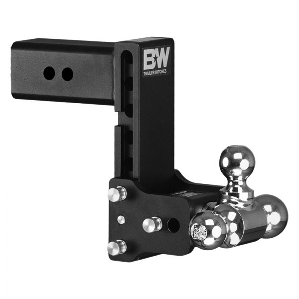 B&W Trailer Hitches® - Class 4 Black 1-7/8" / 2" / 2-5/16" Tow & Stow Adjustable Tri-Ball Mount for " Receivers