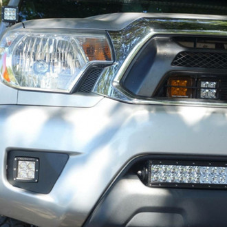 Cali Raised LED® - Fog Light Location Mounted 3"x2" 2x18W Amber LED Light Kit