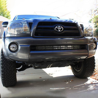 Cali Raised LED® - Lower Bumper 5D Optic Hidden 32" Spot Beam LED Light Bar Kit, with Blue Backlit Small Switch
