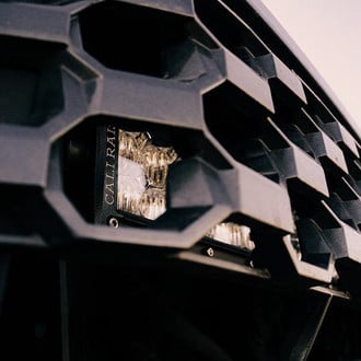 Cali Raised LED® - Upper Grille 5D Optic 32" Combo Beam LED Light Bar Kit, with Blue Backlit Tall Switch