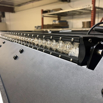 Cali Raised LED® - Roof Rack Prinsu Slim 42" Amber LED Light Bar, with Blue Backlit Tall Switch