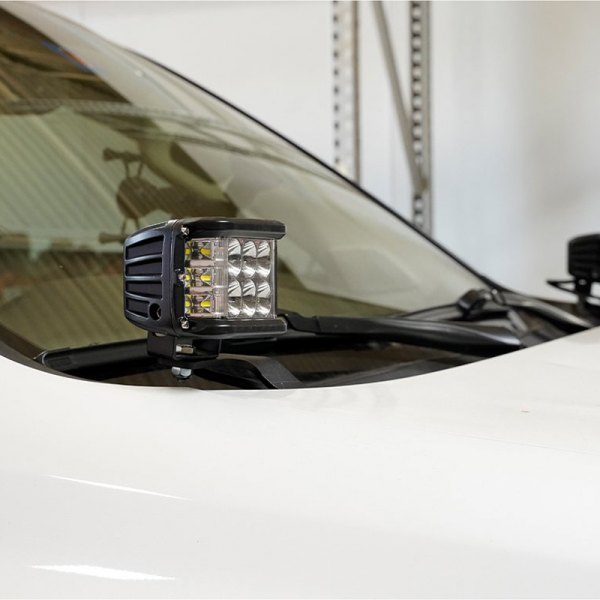 Cali Raised LED® - Hood Ditch Low Profile Side Projecting 2x27W LED Light Kit, with Amber Backlit Tall Switch