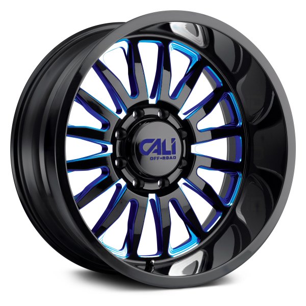 CALI OFFROAD® - 9110 SUMMIT Gloss Black with Blue Milled Accents