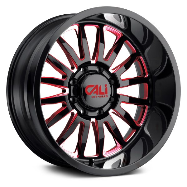 CALI OFFROAD® - 9110 SUMMIT Gloss Black with Red Milled Accents