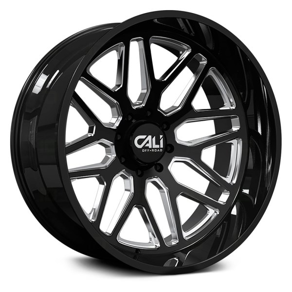 CALI OFFROAD® 9115 INVADER Wheels Gloss Black with Milled Spokes Rims
