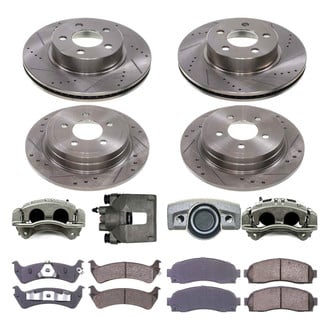 Callahan Brake Parts® - Drilled and Slotted Brake Kit with Calipers
