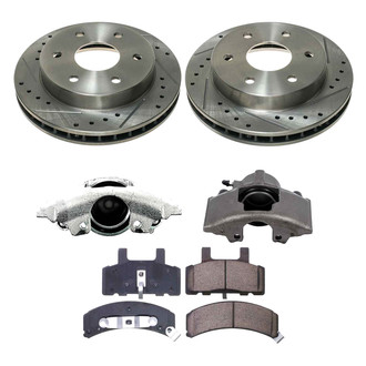 Callahan Brake Parts® - Drilled & Slotted Brake Kit with Calipers