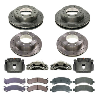 Callahan Brake Parts® - Drilled and Slotted Brake Kit with Calipers
