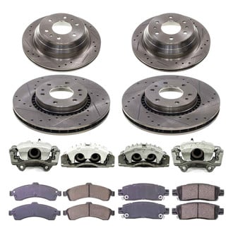 Callahan Brake Parts® - Drilled and Slotted Brake Kit with Calipers
