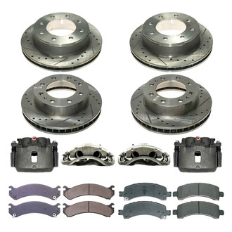 Callahan Brake Parts® - Drilled & Slotted Brake Kit with Calipers