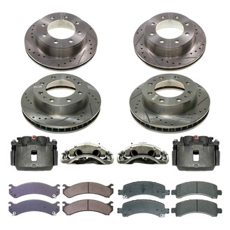 Callahan Brake Parts® - Drilled and Slotted Brake Kit with Calipers