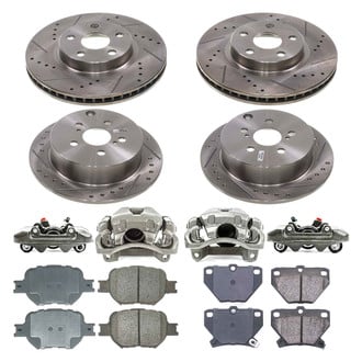 Callahan Brake Parts® - Drilled & Slotted Brake Kit with Calipers