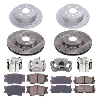 Callahan Brake Parts® - Drilled and Slotted Brake Kit with Calipers