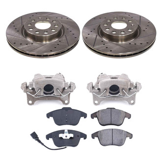 Callahan Brake Parts® - Drilled & Slotted Brake Kit with Calipers