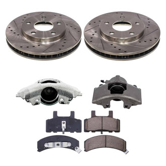 Callahan Brake Parts® CCD111901 - Drilled and Slotted Front Brake Kit with Calipers