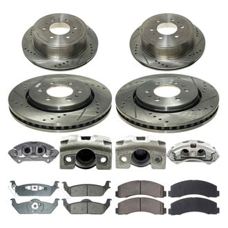 Callahan Brake Parts® - Drilled and Slotted Brake Kit with Calipers