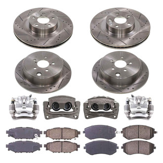 Callahan Brake Parts® - Drilled and Slotted Brake Kit with Calipers