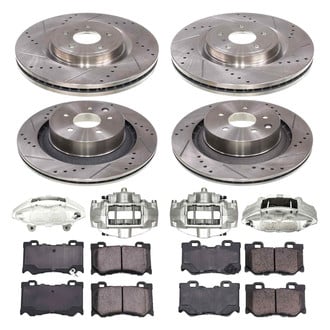 Callahan Brake Parts® - Drilled & Slotted Brake Kit with Calipers