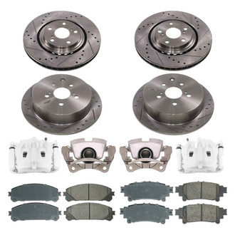 Callahan Brake Parts® - Drilled and Slotted Brake Kit with Calipers