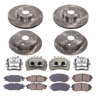 Callahan Brake Parts® - Drilled and Slotted Brake Kit with Calipers