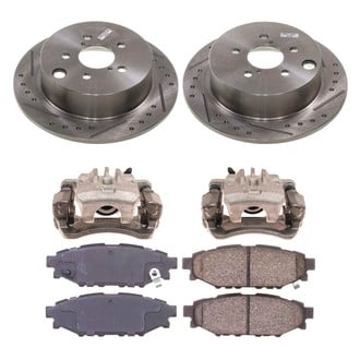 Callahan Brake Parts® - Drilled & Slotted Brake Kit with Calipers