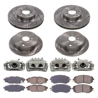 Callahan Brake Parts® - Drilled and Slotted Brake Kit with Calipers