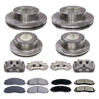 Callahan Brake Parts® - Drilled & Slotted Brake Kit with Calipers