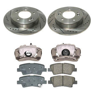 Callahan Brake Parts® - Drilled & Slotted Brake Kit with Calipers