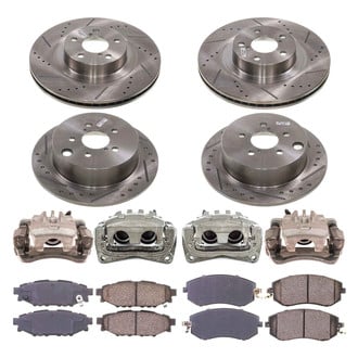 Callahan Brake Parts® - Drilled & Slotted Brake Kit with Calipers